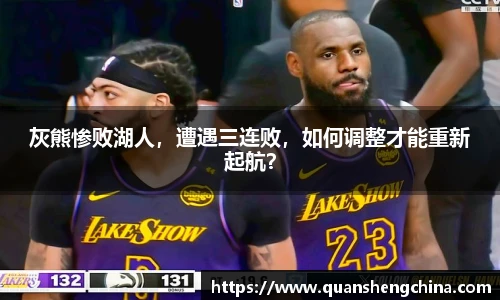 灰熊惨败湖人，遭遇三连败，如何调整才能重新起航？